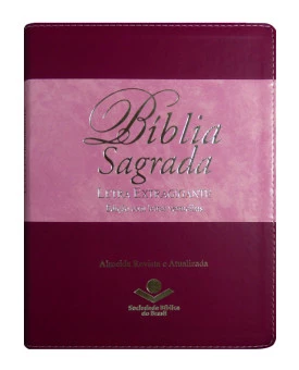 Bíblia ARA | Letra Extra Gigante | Rosa/Vinho | Indice