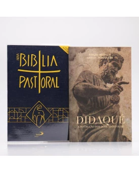 Kit Nova Bíblia Pastoral Letra Normal Edição Especial Azul + Didaqué | Vivenciando a Fé