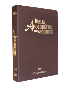 Bíblia Apologética Com Apócrifos | RC | Letra Grande | Luxo | Marrom