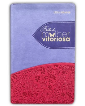 Bíblia da Mulher Vitoriosa | RC | Letra Gigante | Luxo | Lilás/Rosa 