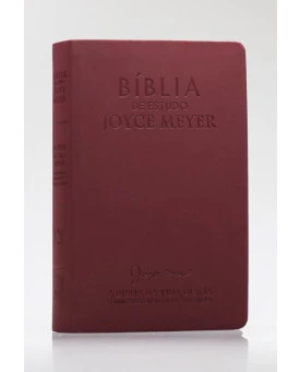 Bíblia de Estudo Joyce Meyer | NVI | Letra Média | Luxo | Bordo