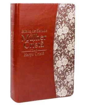 Bíblia de Estudo da Mulher Cristã | RC | Harpa Cristã | Capa Sintética | Marrom 