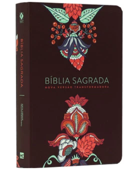 Bíblia Sagrada | NVT | Letra Grande | Soft Touch | Indian Flowers Vinho