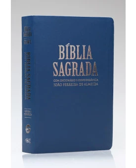 Bíblia Sagrada Com Dicionário e Concordância | RC | Letra Gigante | Luxo | Azul | Índice
