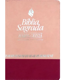 Bíblia Sagrada | RC | Harpa Cristã | Letra Grande | Luxo | Rosa 
