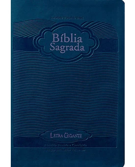 Bíblia | RC | Letra Gigante | Edição Letras Vermelhas | Luxo | Azul