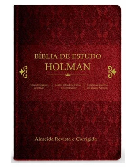 Bíblia de Estudo Holman | RC | Letra Média | Capa Sintética | Vinho