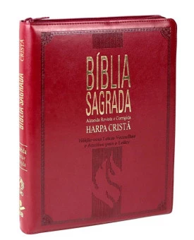 Bíblia Sagrada | Harpa Cristã | RC | Letra Gigante | Índice | Zíper | Vinho