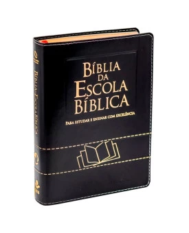Bíblia da Escola Bíblica | NAA | Letra Normal | Capa Sintética | Preta 