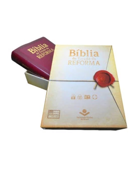 Bíblia de Estudo da Reforma | RA | Letra Normal | Luxo | Bordo