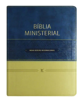 Bíblia de Estudo Ministerial | NVI | Letra Normal | Luxo | Azul e Bege