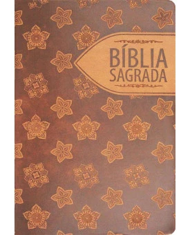 Bíblia Sagrada Floral Marrom | RC | Letra Gigante
