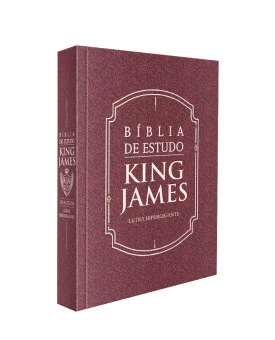 Bíblia de Estudo KJA Atualizada | Vinho Novo | Letra Hipergigante | Capa Dura