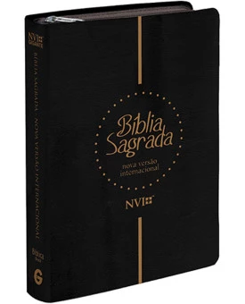 Bíblia Sagrada NVI | Letra Gigante | Luxo | Preta | Zíper