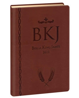 Bíblia Sagrada | King James Fiel 1611 | Letra Média | Luxo | Marrom | Ultra Fina