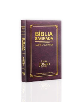 Bíblia Sagrada | Com Harpa e Corinhos | RC | Edição Luxo  |  Letra Jumbo | Bordô