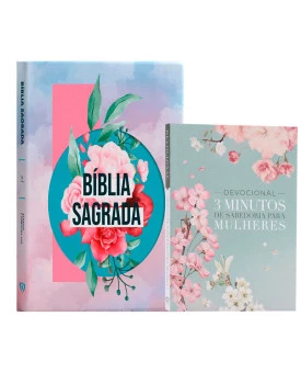 Kit Bíblia ACF Colagem Com Espaço Para Anotações + 3 Minutos de Sabedoria Para Mulheres | Conselho Divino