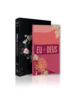 Kit Bíblia Sagrada | RC | Letra Gigante | Capa Dura | Círculo Floral + Devocional Eu e Deus | Ondas | Momento Divino