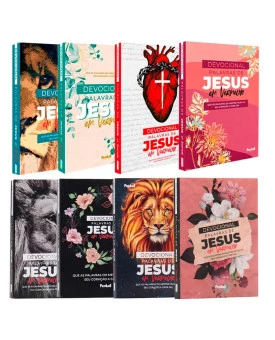 Kit 8 Livros | Devocional Palavras de Jesus em Vermelho 