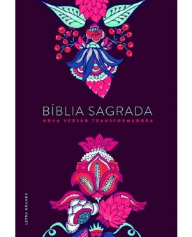 Bíblia Sagrada | NVT | Letra Grande | Capa Dura | Indian Flores Vinho