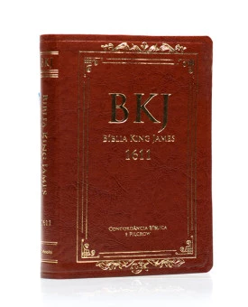 Bíblia Sagrada | King James Fiel 1611 | Letra Grande | Luxo | Marrom