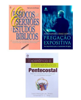 Kit 3 Livros | Pregadores: Esboços, Hermenêutica e Estudos Bíblicos