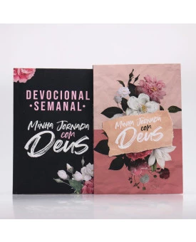 Kit Devocional Semanal Flores Cruz + Minha Jornada com Deus | Papel
