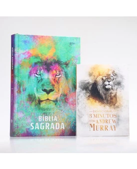 Kit Bíblia ACF Leão Color + Devocional Andrew Murray | Crescendo na Graça