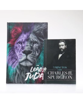 Kit Bíblia ACF Capa Dura Leão de Judá + Devocional 3 Minutos com Charles H. Spurgeon | Vivendo com Propósito