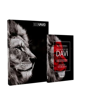 Kit Nova Bíblia Viva Leão Hebraico + Devocional Tesouros de Davi | Foco no Propósito