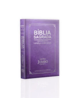 Bíblia Sagrada | Com Harpa e Corinhos | RC | Edição Luxo  |  Letra Jumbo | Lilás