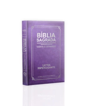 Bíblia Sagrada | Com Harpa e Corinhos | RC | Edição Luxo  |  Letra Hipergigante | Lilás