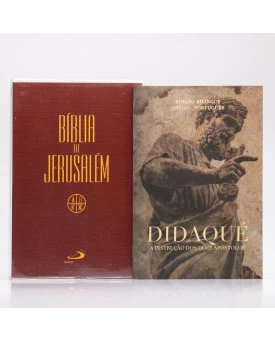 Kit Bíblia de Jerusalém Letra Normal Marrom + Didaqué | Vivenciando a Fé
