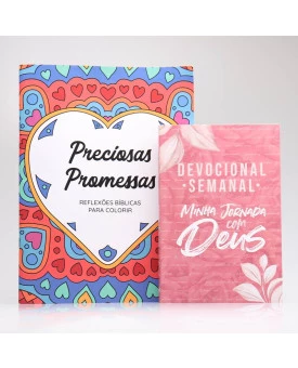 Kit Devocional Semanal + Preciosas Promessas | Devocional Criativo | Pétalas