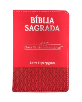Bíblia Sagrada | NVI | Letra Hipergigante | Capa PU Luxo | Vermelha 