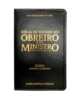 Bíblia do Obreiro e do Ministro Pentecostal | ARC | Com Harpa | Preta