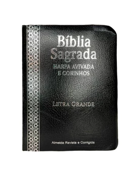 Bíblia Sagrada | ARC | Letra Grande | Capa Covertex com Harpa | Preta