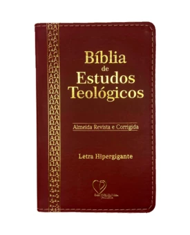 Bíblia de Estudos Teológicos | RC | PU Luxo | Bordô 