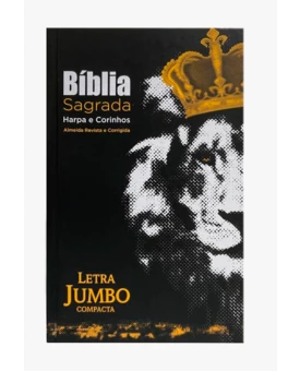 Bíblia Sagrada | Letra Jumbo | ARC | Capa Dura | Harpa Avivada e Corinhos | Leão Rei