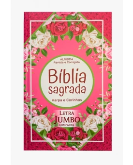 Bíblia Sagrada | Letra Jumbo | ARC | Capa Dura | Harpa Avivada e Corinhos | Rosa Geométrica