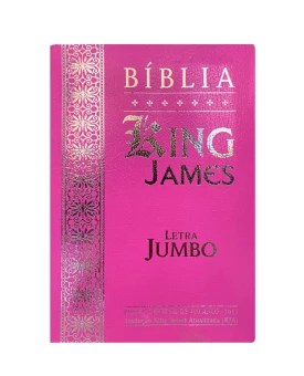 Bíblia Sagrada | King James Atualizada | Letra Jumbo | Capa Cover Book Rosa