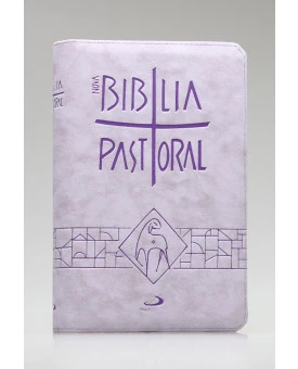 Nova Bíblia Pastoral | Letra Normal | Luxo | Tamanho Médio | Lilás | Zíper