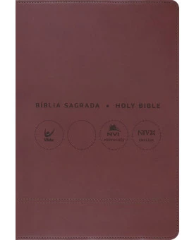 Bíblia Sagrada Holy Bible | Português e Inglês | NVI | Letra Normal | Luxo | Vermelha