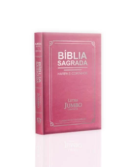 Bíblia Sagrada | Com Harpa e Corinhos | RC | Edição Luxo | Letra Jumbo | Rosa