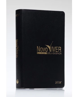 Bíblia Sagrada Novo Viver | NVI | Letra Normal | Semi-Luxo | Preta