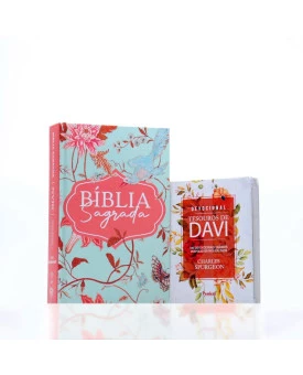Kit Bíblia NVI Letra Hipergigante | Jardim + Devocional Tesouros de Davi | Aquieta-vos | Nova Vida