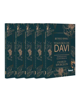 Kit 5 Livros | Devocional Tesouros de Davi | Verde Clássico | Charles Spurgeon