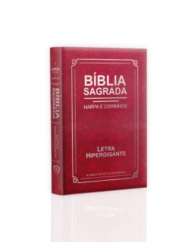 Bíblia Sagrada | Com Harpa e Corinhos | RC | Edição Luxo  |  Letra Hipergigante | Vermelho