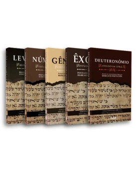 Box 5 livros Pentateuco Bílingue | Estudo da Torá (padrão)