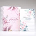 Kit Bíblia de Estudo da Mulher Segundo o Coração de Deus | AS21 | Floral Branca + Planner Feminino Amarilis Rosa | Planejamento Diário 